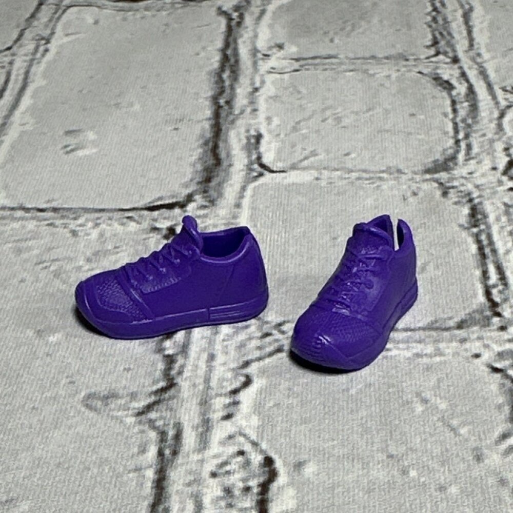 Genuine Mattel Barbie Doll Shoes Purple Sneakers Flats